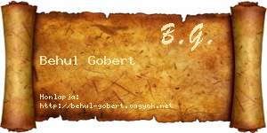 Behul Gobert névjegykártya